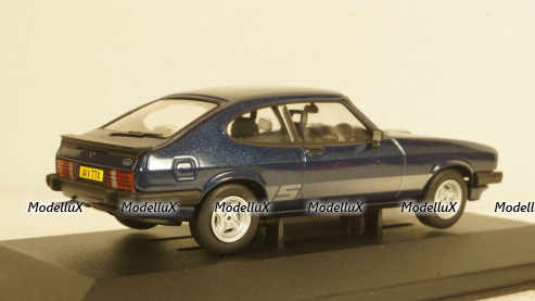 Ford Capri MkIII 2.0 S met.blue/silver, Vanguards 1:43