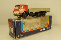 Камаз-53212 бортовой, на резине красный/серый, Арек 1:43