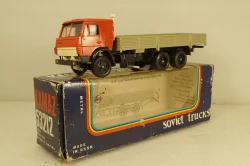 Камаз-53212 бортовой, на резине красный/серый, Арек 1:43