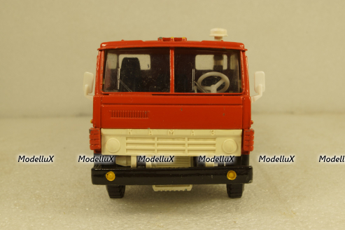 Камаз-53212 бортовой, на резине красный/серый, Арек 1:43