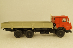 Камаз-53212 бортовой, на резине красный/серый, Арек 1:43