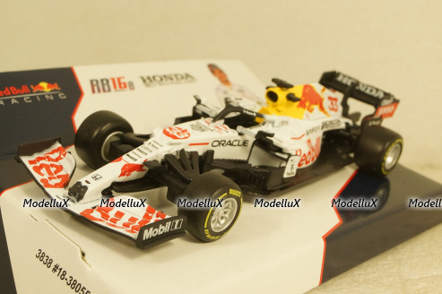 Red Bull F1 RB16B HONDA RA620H TEAM RED BULL RACING, BU38055-38155VT-WHITE, Bburago 1:43