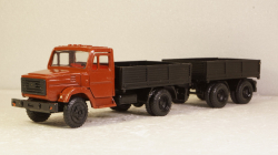 Зил-4331 бортовой с прицепом красный/черный, з-д Вега 1:43