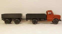 Зил-4331 бортовой с прицепом красный/черный, з-д Вега 1:43