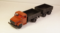 Зил-4331 бортовой с прицепом красный/черный, з-д Вега 1:43