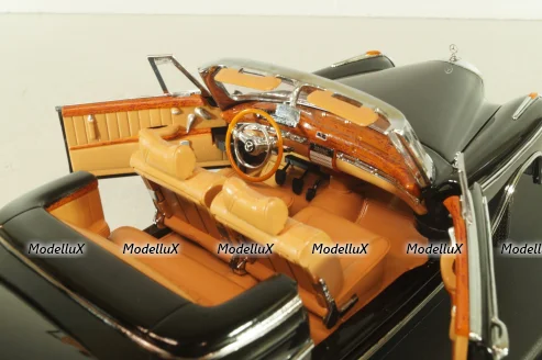 Mercedes-Benz 220 SE Cabriolet 1958, black, 3553, Sun Star 1:18