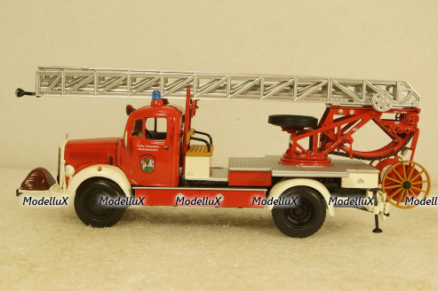 Mercedes L3500  DL17 Feuerwehr Bensheim 1950 red/white, 439350081, Minichamps 1:43