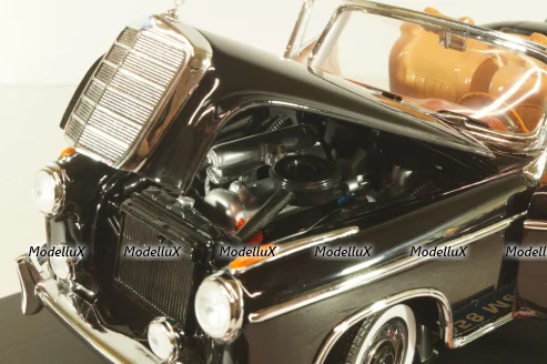 Mercedes-Benz 220 SE Cabriolet 1958, black, 3553, Sun Star 1:18