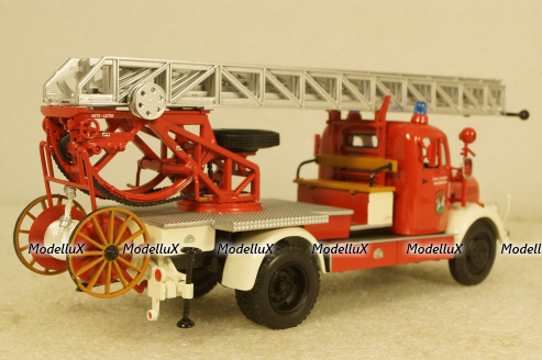 Mercedes L3500  DL17 Feuerwehr Bensheim 1950 red/white, 439350081, Minichamps 1:43
