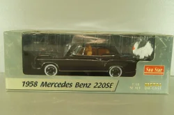 Mercedes-Benz 220 SE Cabriolet 1958, black, 3553, Sun Star 1:18