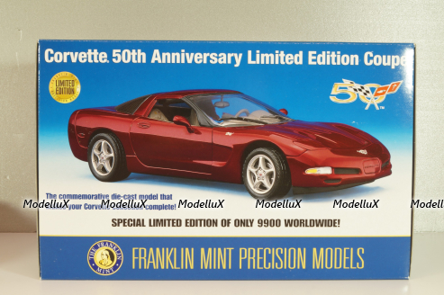 Chevrolet Corvette Coupe (C4) 50th Anniversary 1996, red, B11C471, Franklin Mint 1:24