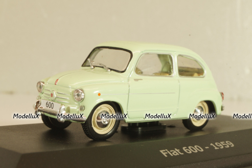 Fiat 600 1957, light green, Altaya 1:43