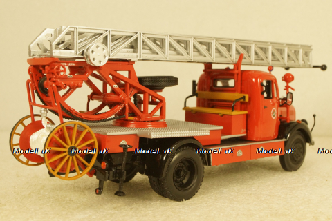 Mercedes L3500 DL17, Feuerwehr Bensheim, 1950, Drehleiter, 439350080, Minichamps 1:43