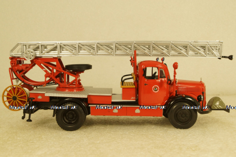 Mercedes L3500 DL17, Feuerwehr Bensheim, 1950, Drehleiter, 439350080, Minichamps 1:43