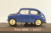 Fiat 600 1957, blue, Altaya 1:43 Уценка!