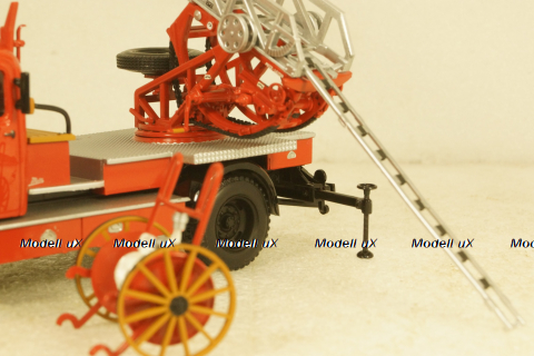 Mercedes L3500 DL17, Feuerwehr Bensheim, 1950, Drehleiter, 439350080, Minichamps 1:43