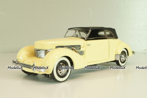 Cord 812 Phaeton Coupe yellow, 1937, Franklin Mint 1:24