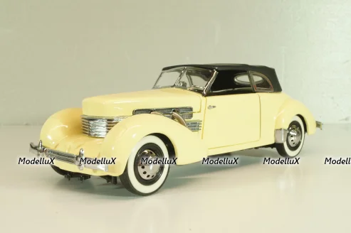 Cord 812 Phaeton Coupe yellow, 1937, Franklin Mint 1:24