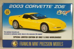 Chevrolet Corvette Z06 (C5) 50th Anniversary 2003, yellow, B11C474, Franklin Mint 1:24