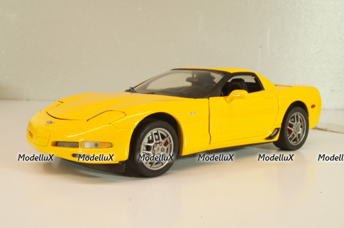 Chevrolet Corvette Z06 (C5) 50th Anniversary 2003, yellow, B11C474, Franklin Mint 1:24