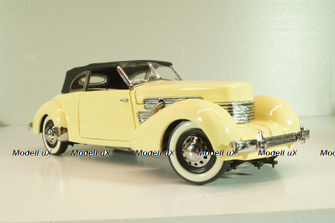 Cord 812 Phaeton Coupe yellow, 1937, Franklin Mint 1:24