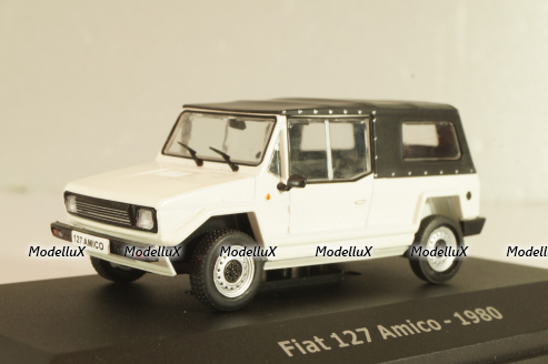 Fiat 127 Amico 1980 white/black, Altaya 1:43