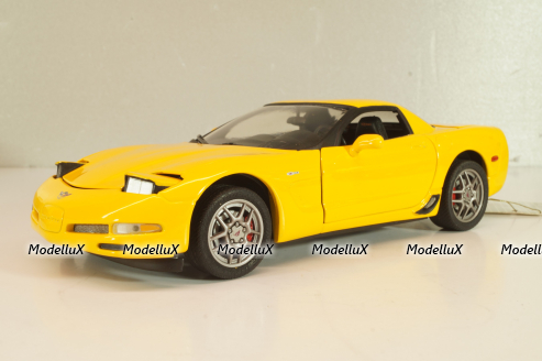 Chevrolet Corvette Z06 (C5) 50th Anniversary 2003, yellow, B11C474, Franklin Mint 1:24