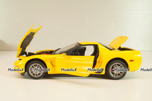 Chevrolet Corvette Z06 (C5) 50th Anniversary 2003, yellow, B11C474, Franklin Mint 1:24