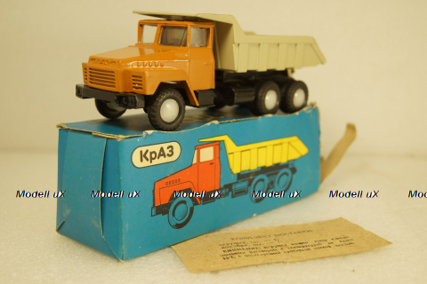 Краз-256, ранний, оранжевый, Кременчугский Автомобильный Завод 1:50