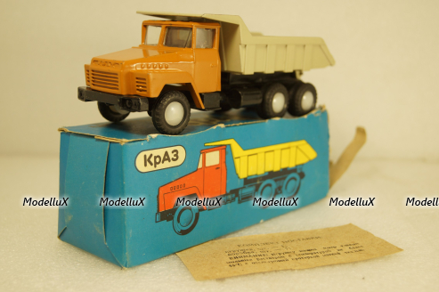 Краз-256, ранний, оранжевый, Кременчугский Автомобильный Завод 1:50