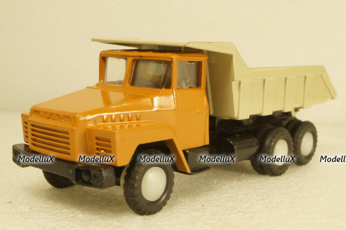 Краз-256, ранний, оранжевый, Кременчугский Автомобильный Завод 1:50
