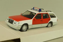 Mercedes-Benz E 320 (S124) T-Modell Notarzt 1987, white/red, 70218, Herpa 1:43