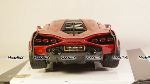 LAMBORGHINI SIAN FKP 37 HYBRID 2020 red, Burago 1:18