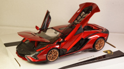 LAMBORGHINI SIAN FKP 37 HYBRID 2020 red, Burago 1:18