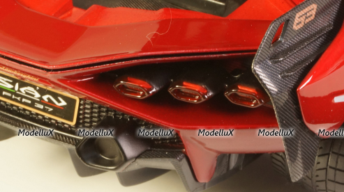 LAMBORGHINI SIAN FKP 37 HYBRID 2020 red, Burago 1:18