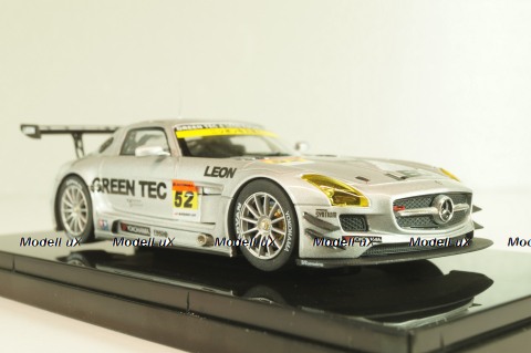 Mercedes-Benz SLS  SGT300 #52 "Green Tec", silver, 44747, EBBRO 1:43