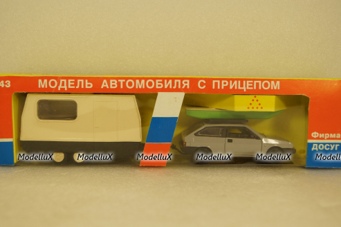 Ваз-2108 с прицепом Дача, Фирма Досуг 1:43