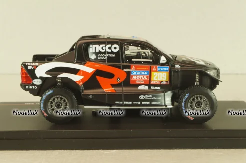 Toyota GR DKR Hilux EVO T1U #209 Dakar 2024, G.Villiers/D.Murphy, black, RAM930, IXO 1:43