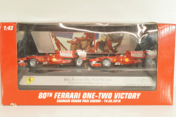 Ferrari F10 F.Alonso and F.Massa 2010 (80th Bahrain GP One-Two Victory 14.03.2010), set of twoo car, V7423, Hot Wheels 1:43