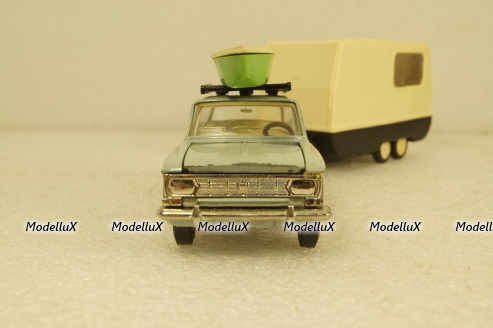 Москвич-426 серый с прицепом Дача, Фирма Досуг 1:43