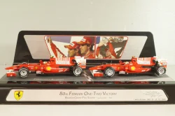 Ferrari F10 F.Alonso and F.Massa 2010 (80th Bahrain GP One-Two Victory 14.03.2010), set of two car, V7423, Hot Wheels 1:43
