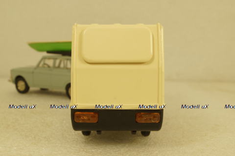 Москвич-426 серый с прицепом Дача, Фирма Досуг 1:43