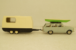 Москвич-426 серый с прицепом Дача, Фирма Досуг 1:43