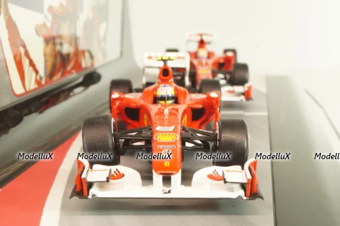 Ferrari F10 F.Alonso and F.Massa 2010 (80th Bahrain GP One-Two Victory 14.03.2010), set of two car, V7423, Hot Wheels 1:43