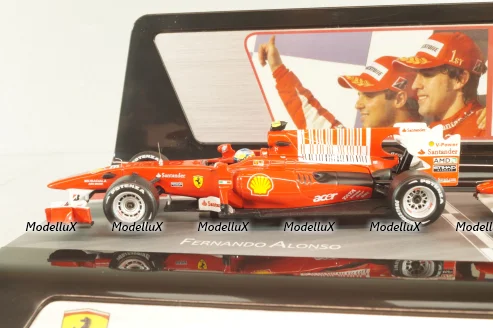 Ferrari F10 F.Alonso and F.Massa 2010 (80th Bahrain GP One-Two Victory 14.03.2010), set of two car, V7423, Hot Wheels 1:43