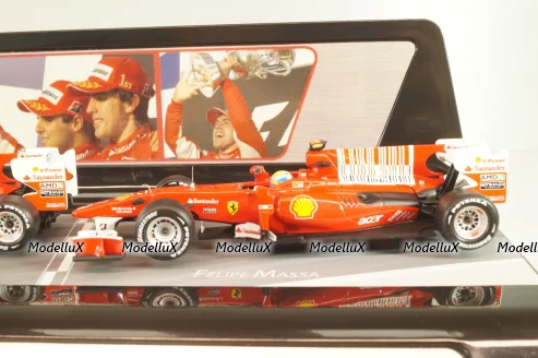 Ferrari F10 F.Alonso and F.Massa 2010 (80th Bahrain GP One-Two Victory 14.03.2010), set of two car, V7423, Hot Wheels 1:43