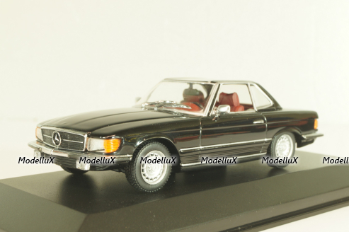 Mercedes-Benz 350 SL (R107) hardtop 1971, black, 430033451, Minichamps 1:43