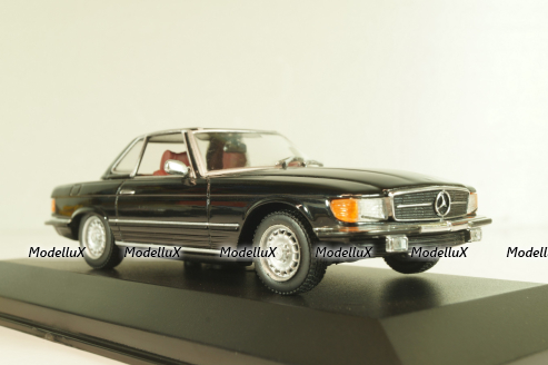 Mercedes-Benz 350 SL (R107) hardtop 1971, black, 430033451, Minichamps 1:43