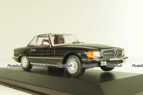 Mercedes-Benz 350 SL (R107) hardtop 1971, black, 430033451, Minichamps 1:43