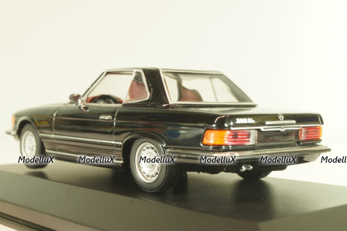 Mercedes-Benz 350 SL (R107) hardtop 1971, black, 430033451, Minichamps 1:43